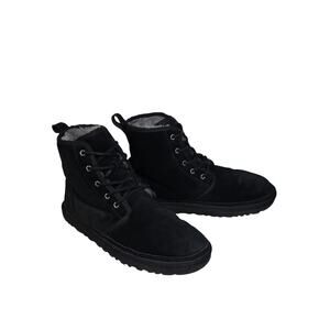 UGG Harkley Black Suede Lace Up Chukka Boots Mens Size 12